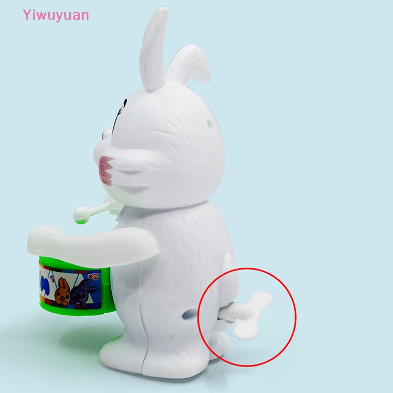 < Yiwuyuan > Đồ Chơi Thỏ Đánh Trống Lên Dây Cót Vui Nhộn Cho Bé