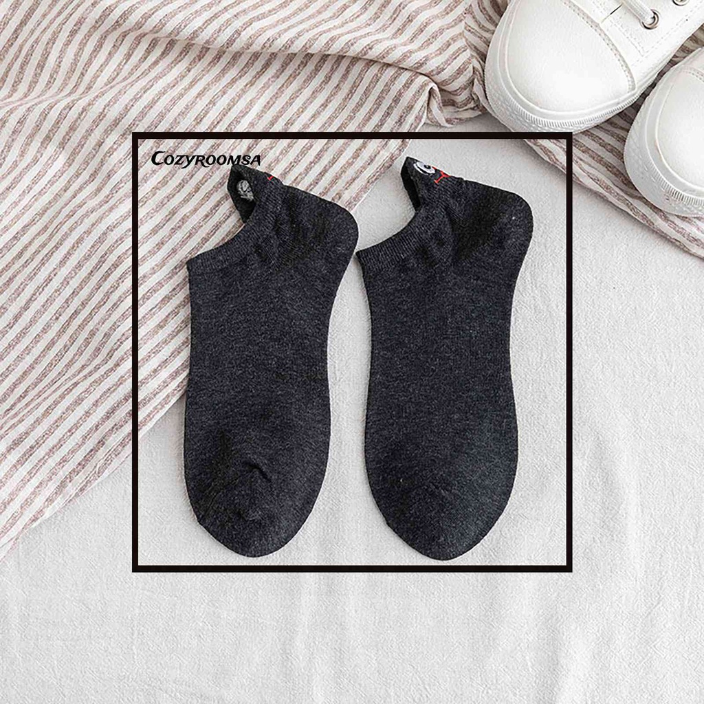 Set 10 Đôi Tất Cổ Thuyền Chống Trượt Thêu Hoa