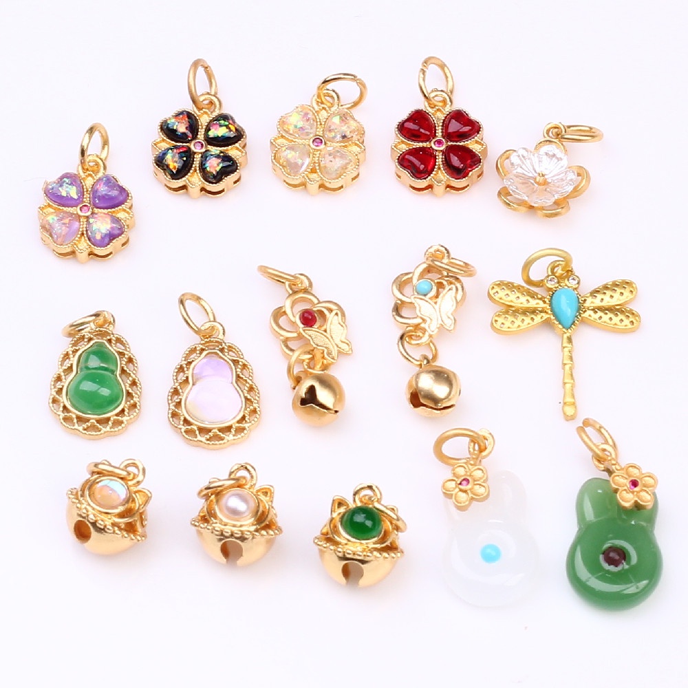 Set 5 Mặt Dây Chuyền Bằng Đá Cát Vàng Phong Cách Cổ Điển Dùng Làm Vòng Đeo Tay diy