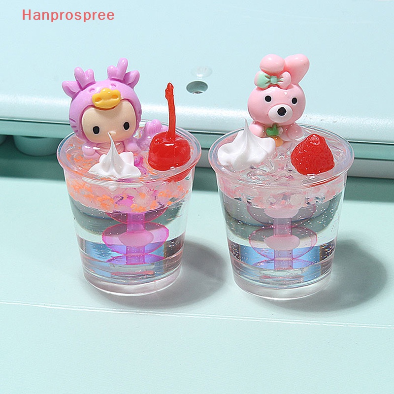 Cốc Nhựa Phát Quang Hình Búp Bê Hoạt Hình Mini Dễ Thương Dùng Làm Móc Khóa / Trang Trí Túi Xách DIY