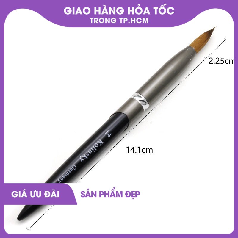 Cọ Đắp Bột kolinsky cán nhôm số 14 0444