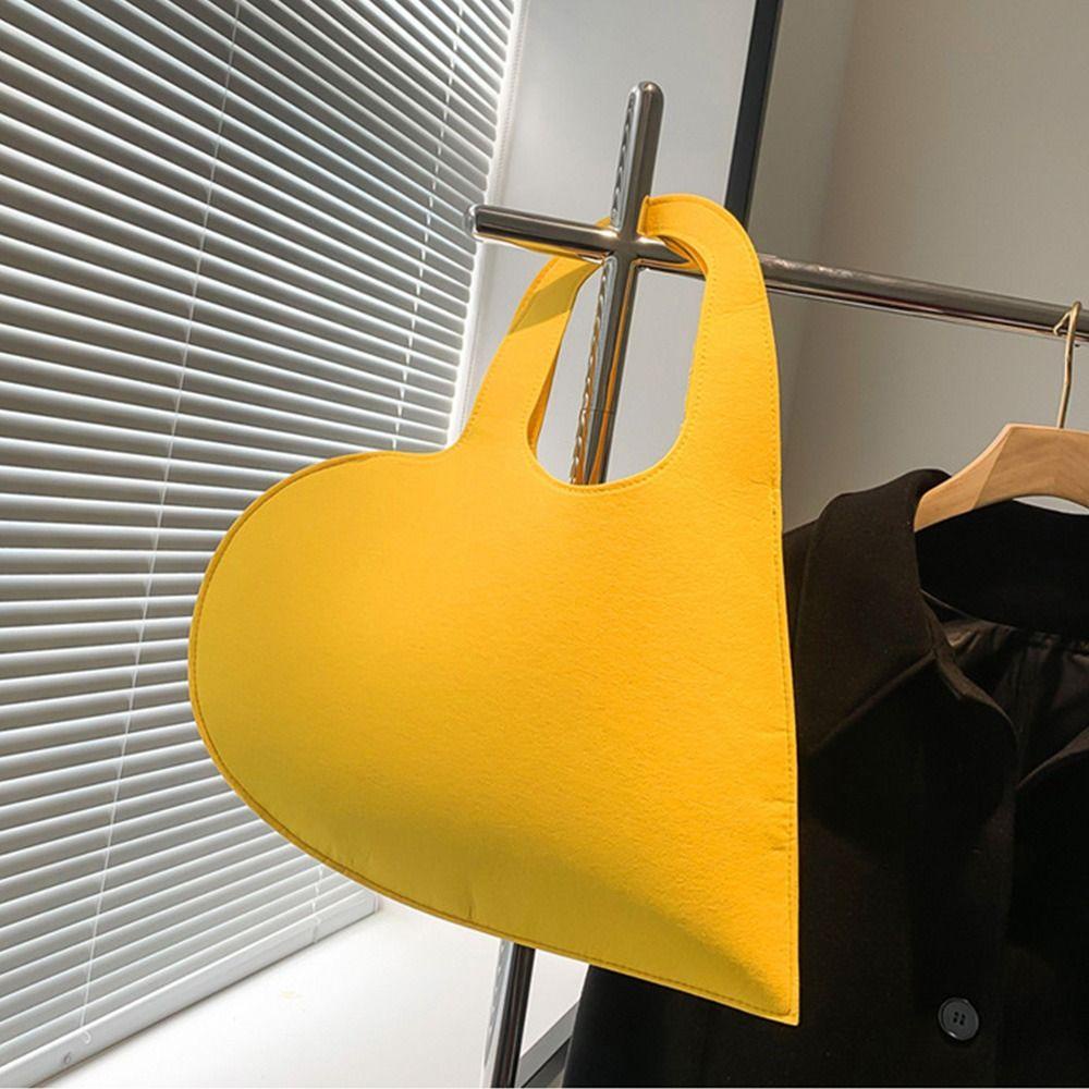 Túi Xách Hình Trái Tim Bằng Vải Nỉ Thời Trang Dành Cho Nữ