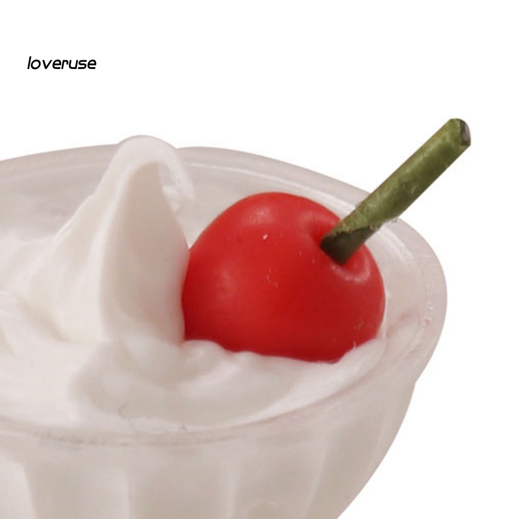/ Lo / LO / Tô Đựng Kem Tráng Miệng Mini Trong Suốt Mô Hình Phong Cảnh Thu Nhỏ