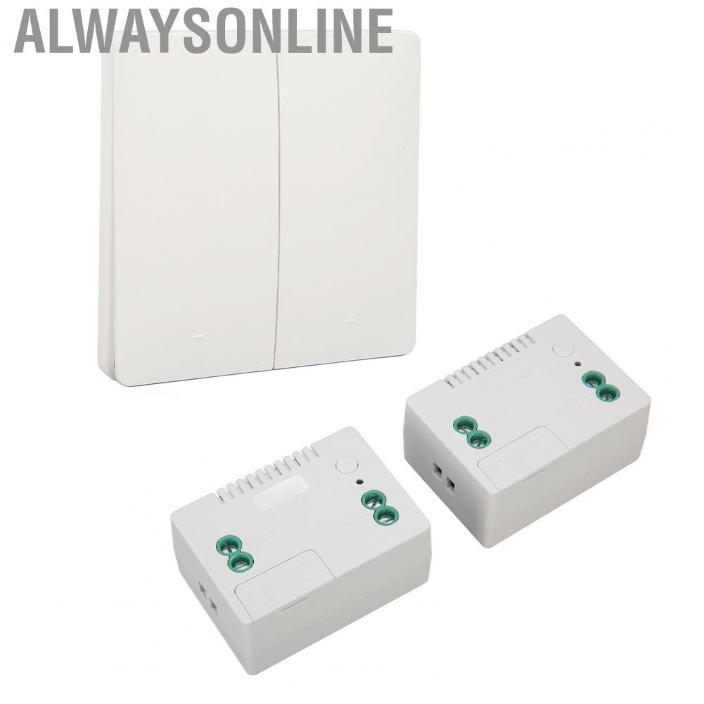 Alwaysonline 2 Gang  Light Switch Control Self Powered Wall for Home
