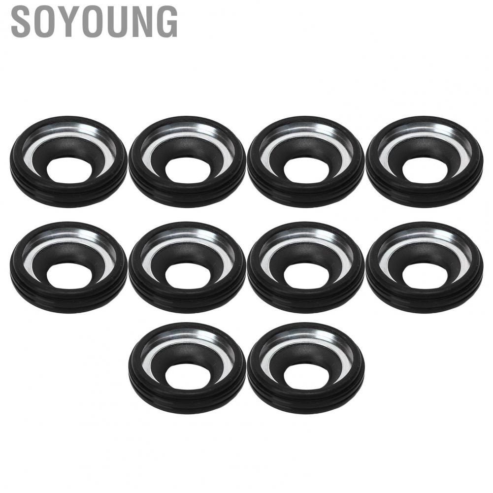 Soyoung AC Compressor Oil Seal  Black Moisture Resistant AC Compressor Shaft Seal Kit 10 PCS Perfect Match  for DKS32C AC Compressor