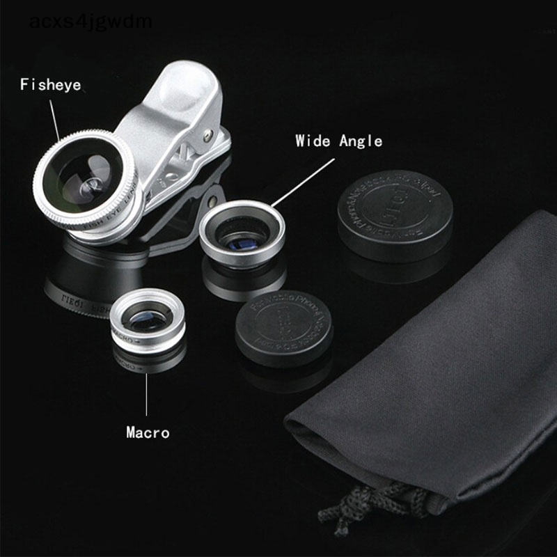 3in1 điện thoại di động mắt Cá + Góc Rộng + Ống kính máy ảnh macro cho điện thoại di động phổ quát mới