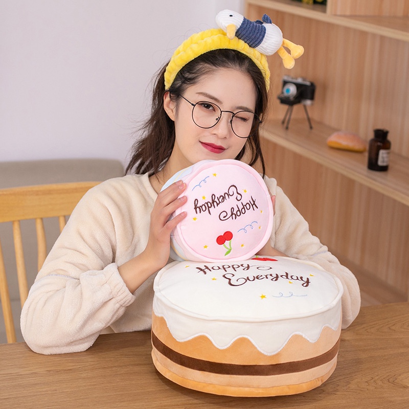 Gối Nhồi Bông Hình Bánh Kem Giả Thiết Kế Sáng Tạo
