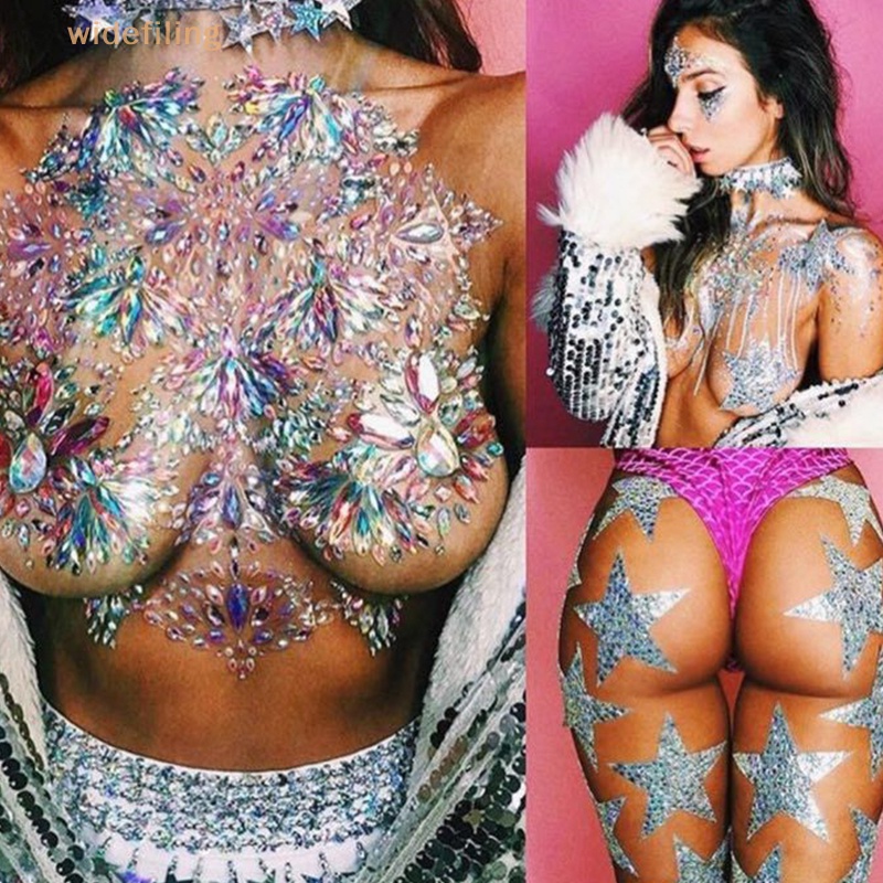 Miếng Dán Ngực Bằng Acrylic Đính Kim Cương Giả Quyến Rũ Cho Nữ