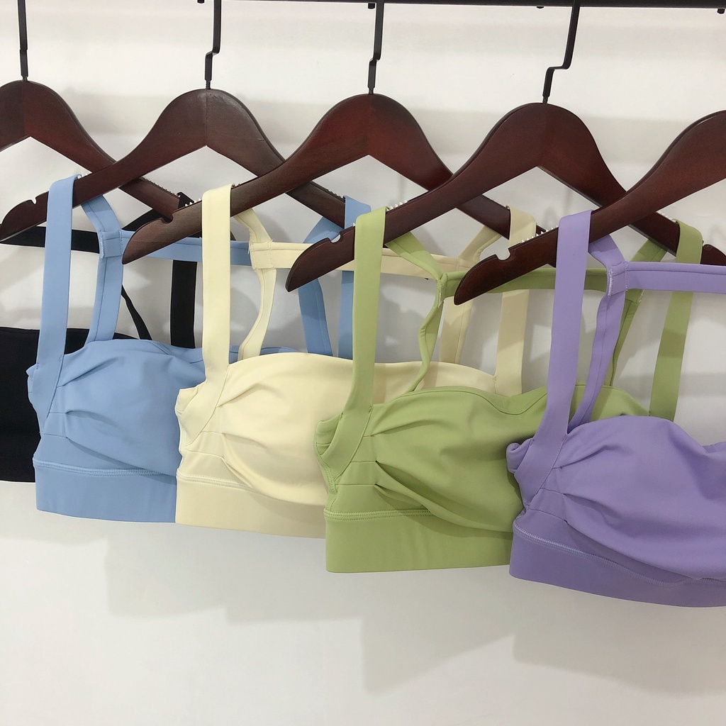 Áo Ngực Thể Thao Vải Lụa Chống Sốc Thích Hợp Chạy Bộ yoga thời trang năng động thoải mái nhiều màu tùy chọn