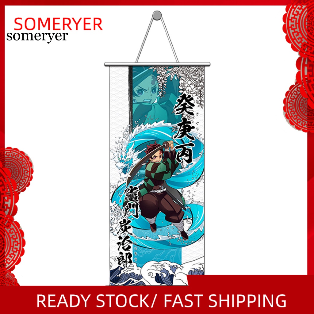 Poster Vải Treo Tường In Hình Nhân Vật Anime Demon Slayer Thông Dụng