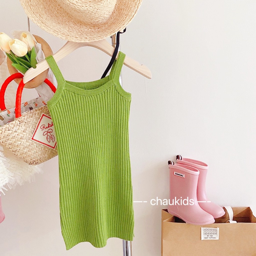 SALE VÁY 2 DÂY BÉ GÁI CHẤT TĂM LẠNH MỊN MÁT MÙA HÈ