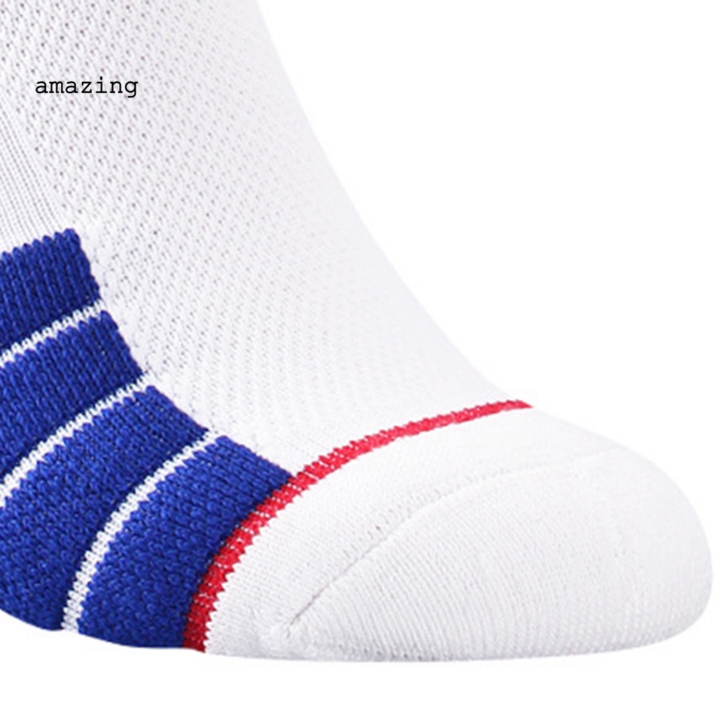 1 Đôi Vớ Thể Thao Ống Dài Co Giãn Tốt Màu Sắc Tươi Sáng