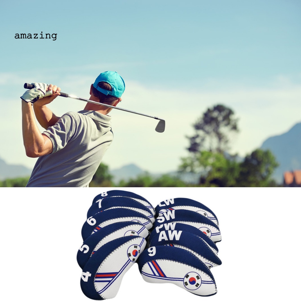 Bộ 10 Vỏ Bọc Bảo Vệ Đầu Gậy Đánh Golf Chống Mòn Tiện Dụng