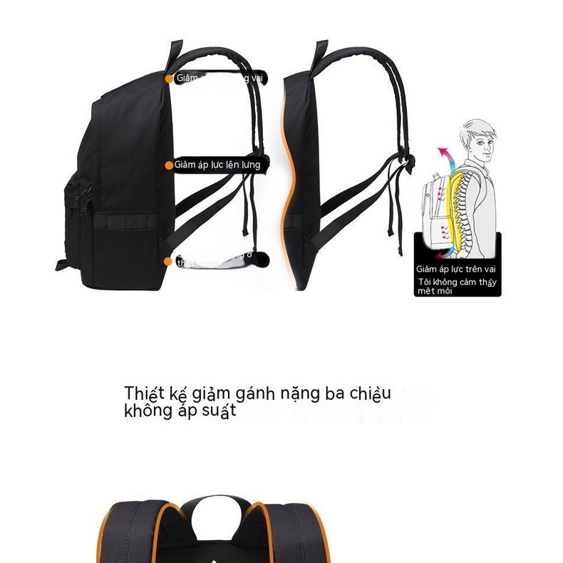Balo Nam Túi Sách Đơn Giản Ba Lô Máy Tính Du Lịch Dung Tích Lớn Thể Thao Thoải Mái Cho Học Sinh Trung Học Phổ Thông Nữ
