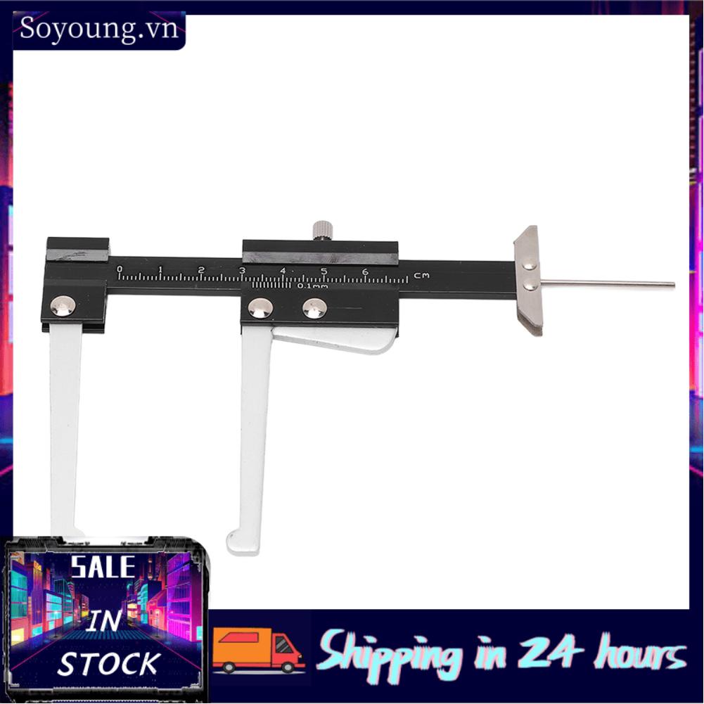 Soyoung Brake Disc Depth Caliper  0.1mm Accuracy Brake Disc Depth Gauge Ruler 0‑60mm  for Automobile Parts