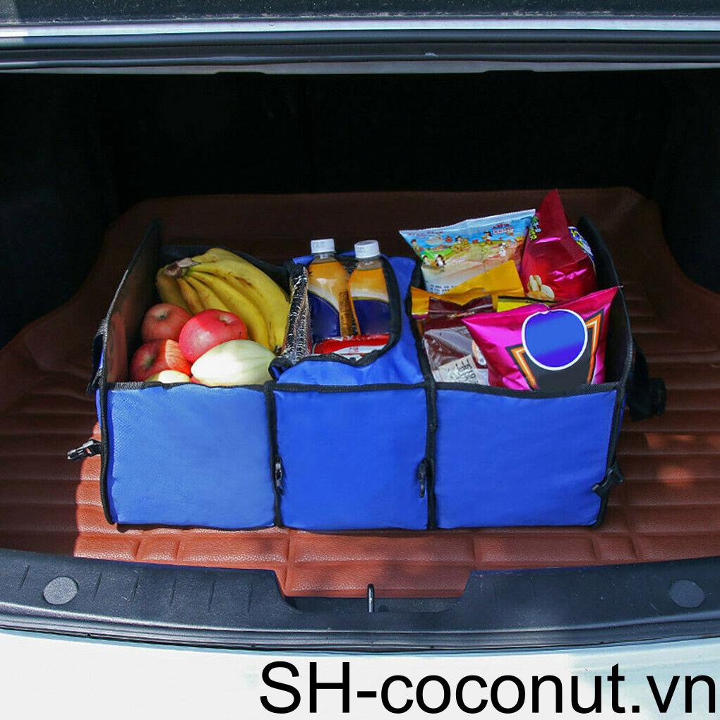 Túi Đựng Thức Ăn Màu Đen Chống Thấm Nước Có Thể Gấp Gọn Tiện Dụng Cho Xe Hơi