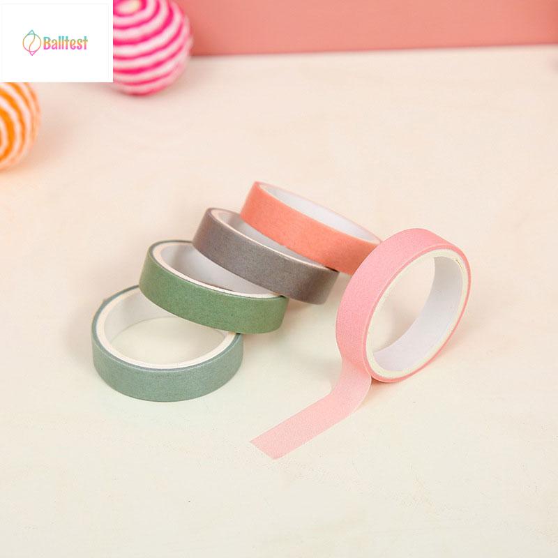💜Bộ 5 cuộn băng keo washi phong cách dễ thương trang trí sổ