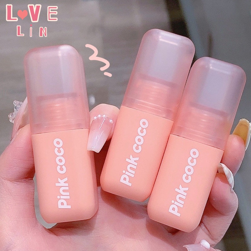 [Lovelin] Son Môi Dạng Lỏng Màu Hồng Phấn Phủ Sương Mù Cà Phê Trà Đỏ Mờ Không Dính Cốc Cho Bữa Tiệc