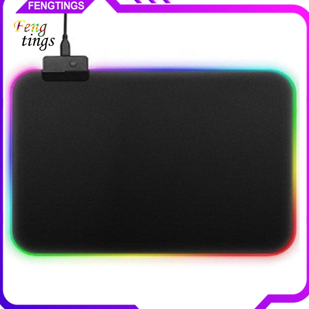 Tấm Lót Chuột Mềm Mại Thoáng Khí Chống Trượt Có Đèn RGB Dành Cho Văn Phòng