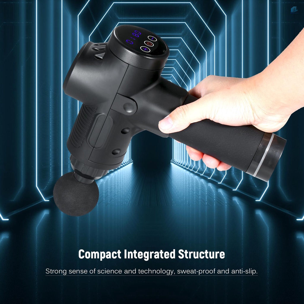 Súng Điện Tử Thông Minh Fascia Thư Giãn Cơ Bắp 30 Tốc Độ Điều Chỉnh Được Kèm Màn Hình Hiển Thị Nguồn Fascia Với 6 Mức Có Thể Tháo Rời