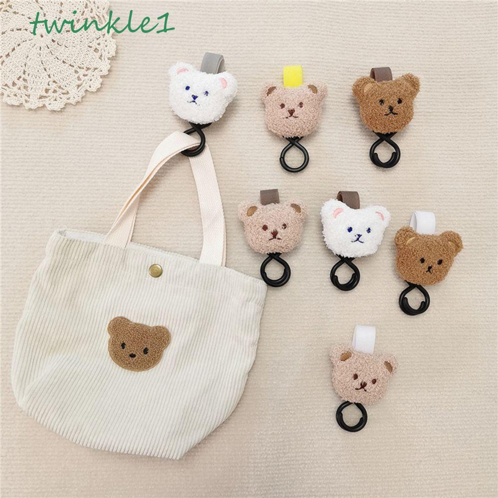 Móc Treo Đồ Gắn Xe Đẩy Em Bé Hình Gấu Lấp Lánh Dễ Thương