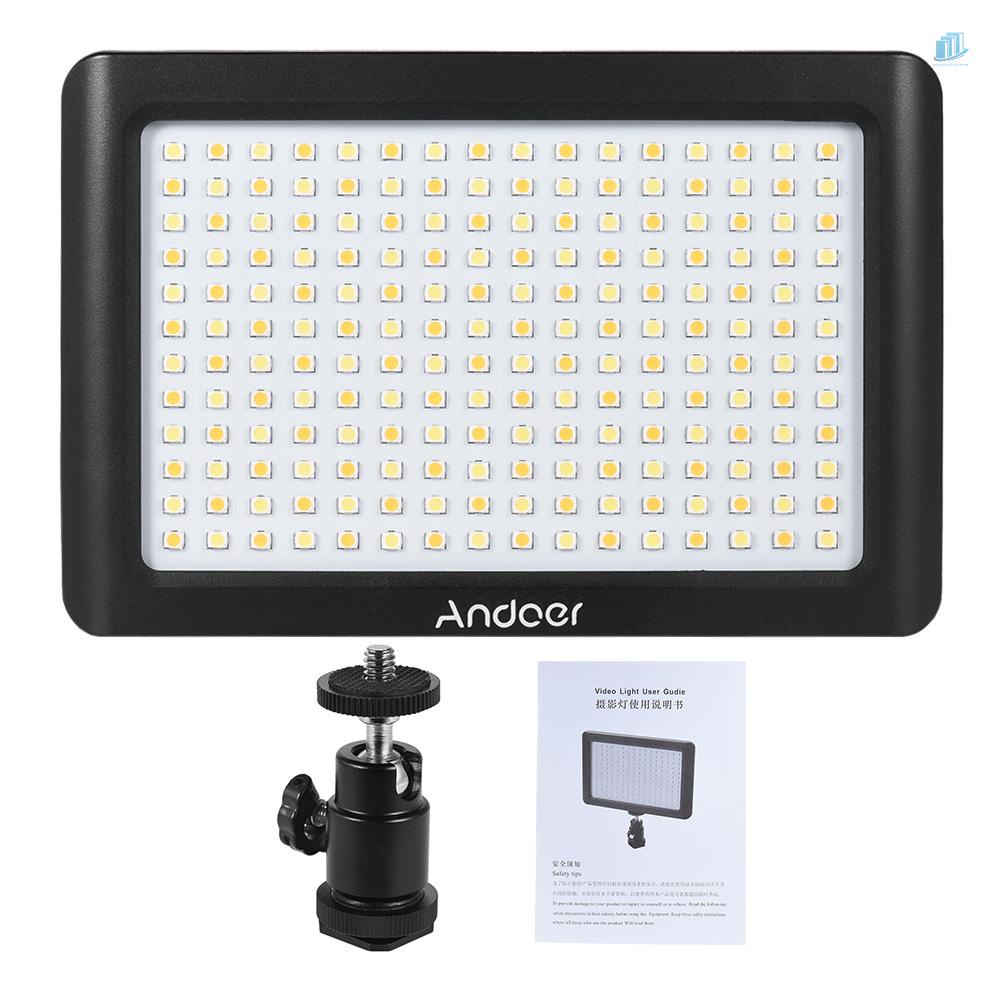 ANDOER Set 192 Đèn LED Mini Điều Chỉnh Được Độ Sáng 3200K / 6000K Cho Máy Ảnh DSLR