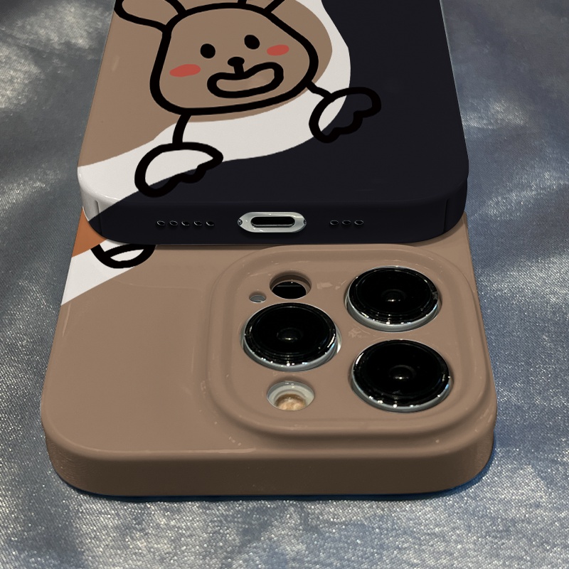 Bảo Vệ Ốp Điện Thoại Ba Màu Họa Tiết Chú Gấu Dễ Thương Cho Iphone 1112 / Wink Raise 1314x / O38Q