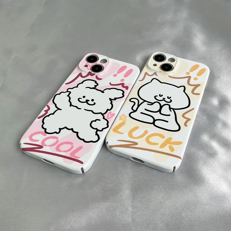 Ốp Điện Thoại Cứng In Hình Chó Mèo Cho Iphone1 iphone13 14pro / 7 11 / / iPhone12 8 Apple xsxr S76P