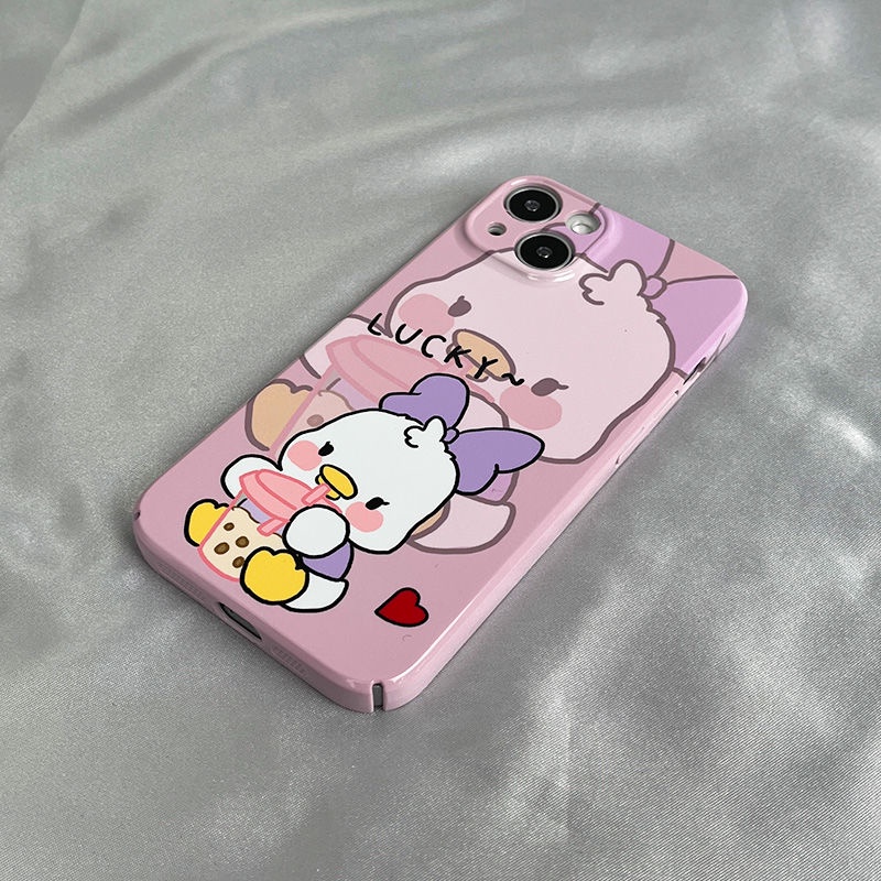 Ốp Điện Thoại Cứng In Hình Vịt Donald / Daisy Cho Iphone 78 11 Pro Max 14 Pro Xs Xr 12 13