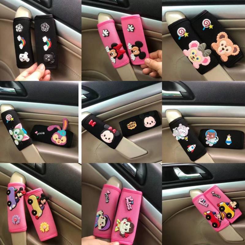 Creative Cute Cartoon Vehicle Handle Car Handbrake Sleeve Universal Car Door Handle Protector Roof Handle Cover oWPB