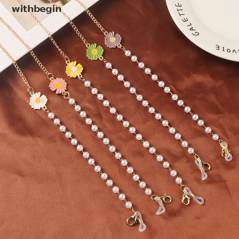 Giá Đỡ Mắt Kính Đính Hạt Ngọc Trai / Hoa Cúc / Dây Đeo Cổ Đa Năng