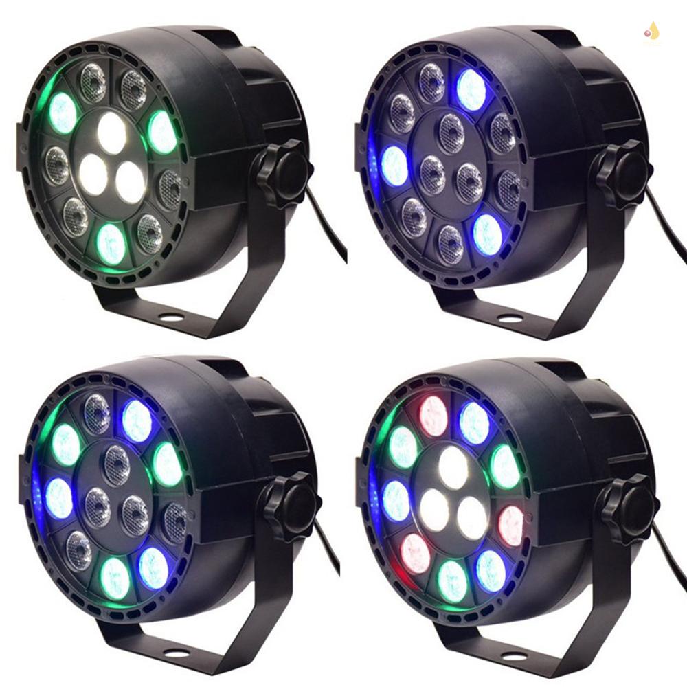 Bộ 12 Đèn LED RGBW 12W 12W Kích Hoạt Âm Thanh DMX512 Disco Trang Trí Sân Khấu Tiệc Cưới