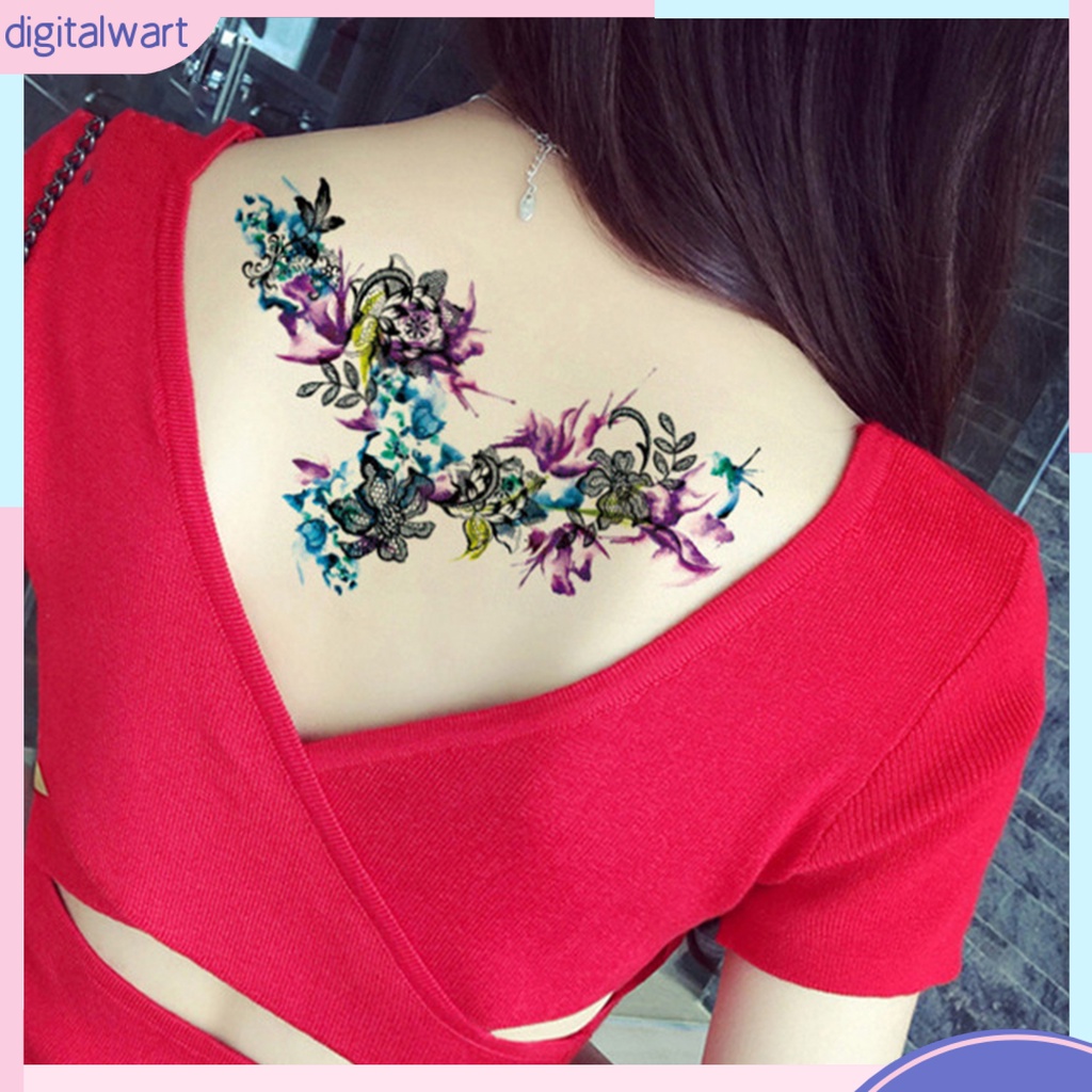 Hình Xăm Dán Tạm Thời Họa Tiết Hoa Nhiều Màu Sắc Chống Thấm Nước Dành Cho Nữ