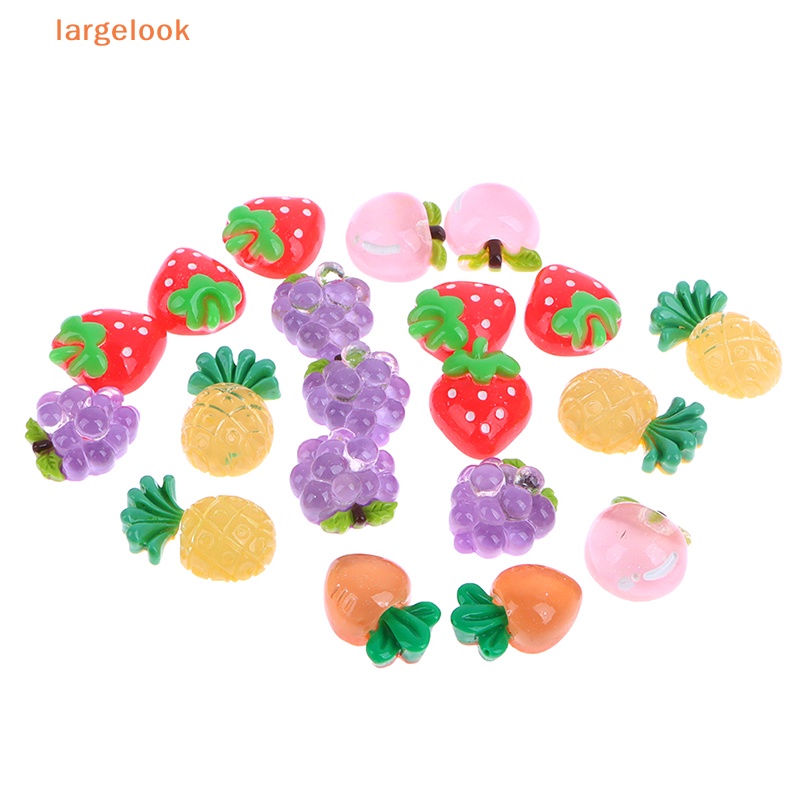 [Biglook] Set 20 Miếng Dán Resin Hình Trái Dứa Dễ Thương Dùng Làm Bông Tai / Điện Thoại DIY