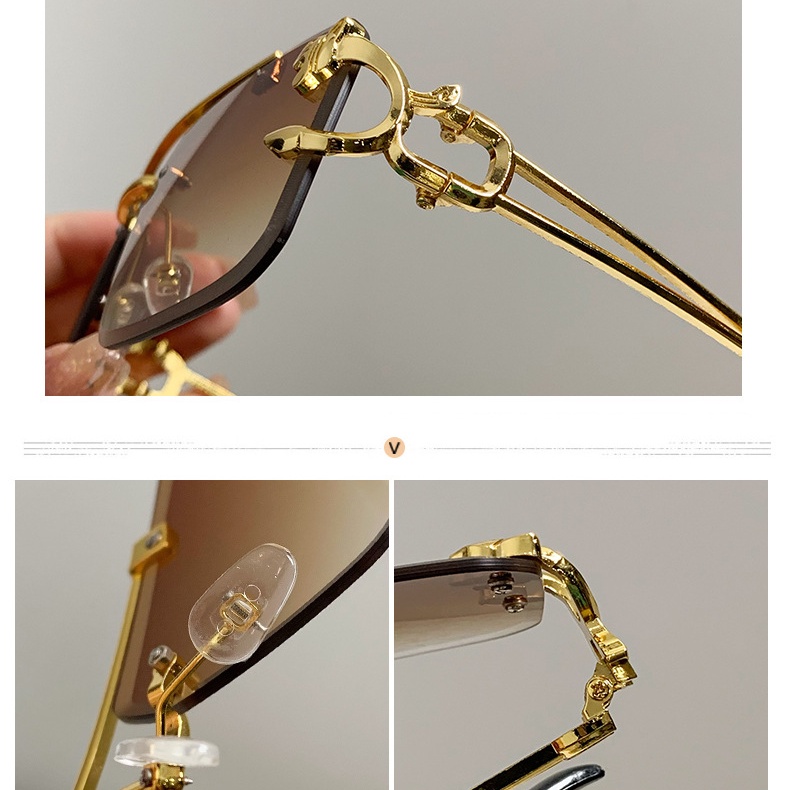 Kính Mát Gọng Họa Tiết Da Báo Phong Cách vintage Mới