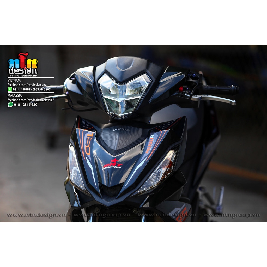 Tem rời Winner V1 xe đen - mẫu RS cam xám siêu hot