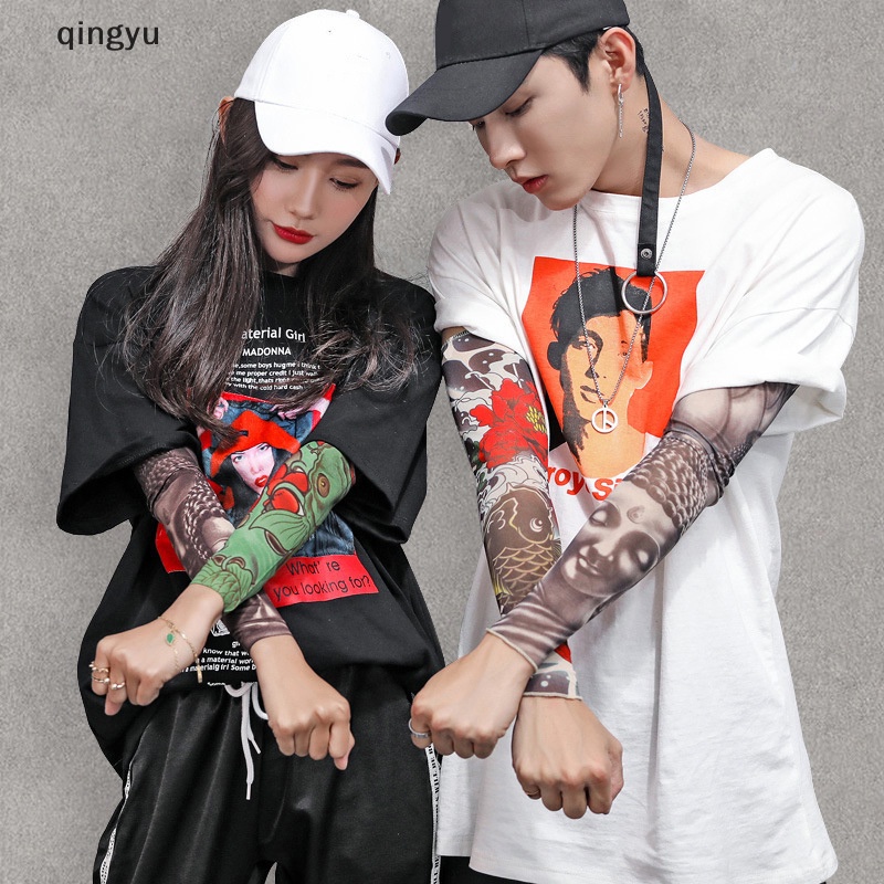 Qingyu Găng Tay Giữ Ấm Cánh Tay Bằng Nylon Nhanh Khô Chống Tia UV Khi Chạy Bộ Ngoài Trời