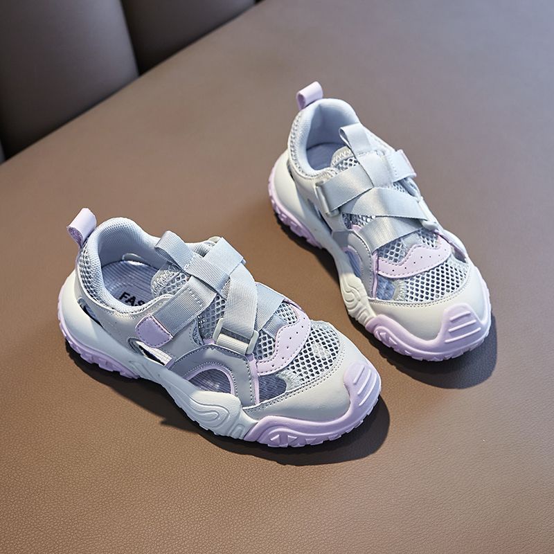 Xăng đan Thể Thao Mùa Hè 2023 Phối Lưới Thoáng Khí Kích Thước Vừa Và Lớn Cho Bé Gái