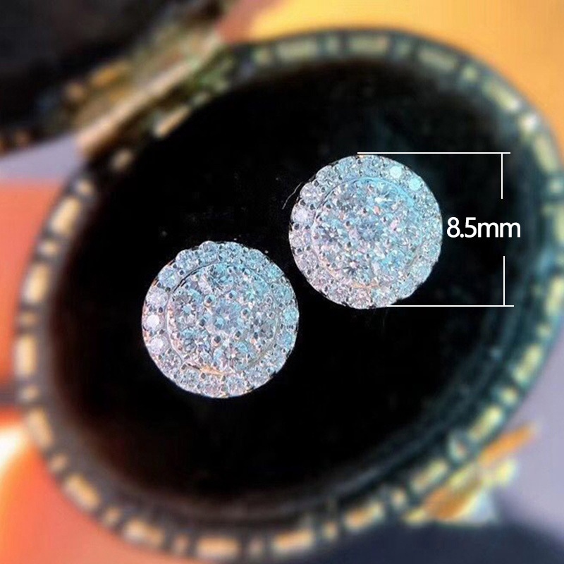 Khuyên Tai Bạc Đính Đá Pha Lê Nhân Tạo Tinh Tế Thời Trang Cho Nữ