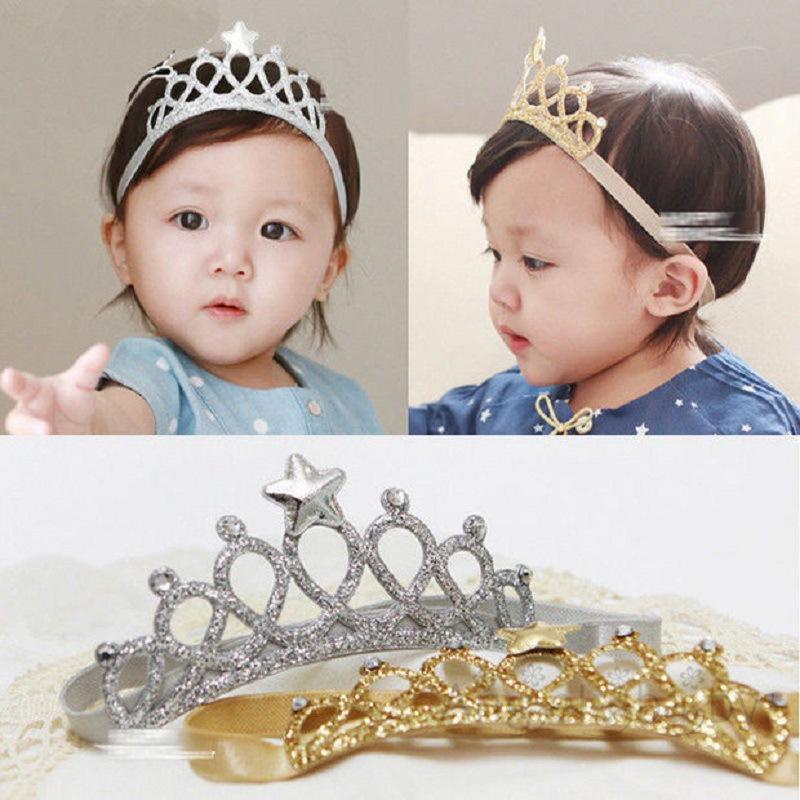 Hian- Cài Tóc Cho Bé Gái, Cài Tóc Công Chúa Đính Kim Sa Nhiều Màu, Bạc / Vàng / Rosy / Hồng Sâm Panh