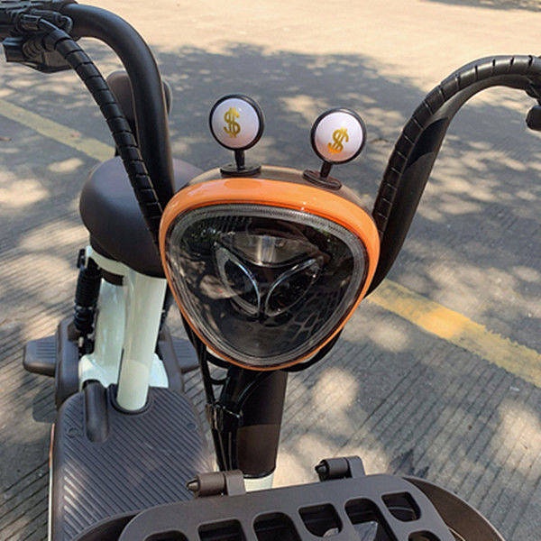 Electric Car Cute Decorations Battery Car Motorcycle Funny Big Eyes Motorcycle Accessories Car Decoration qH68