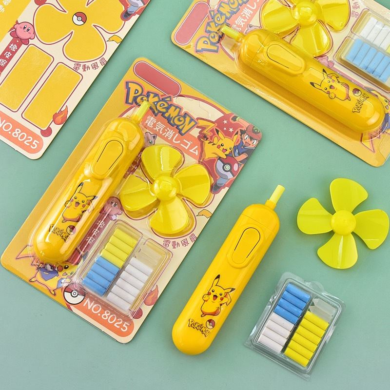 Cục Tẩy Điện Hai Trong Một Hình Pikachu Tự Động WJ037
