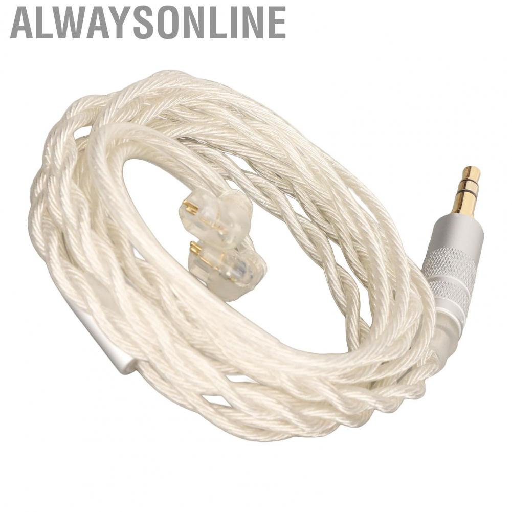Alwaysonline Earphone Upgrade Cable  Flexible 2 Pin 0.78mm Connector Replacement Earbuds for UE18