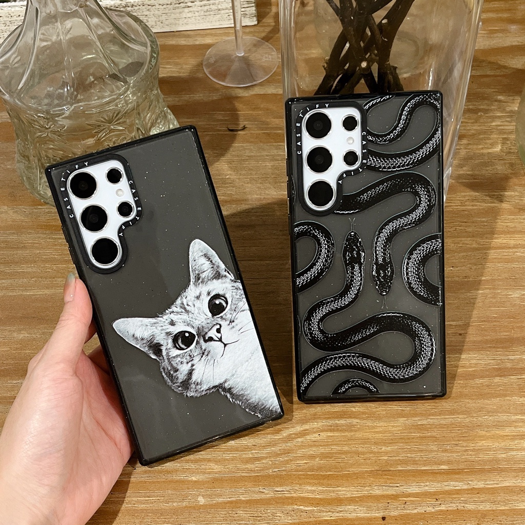 Ốp Điện Thoại Tpu Mềm Chống Rơi Họa Tiết Mèo Python King Cho Samsung s23ultra s23 s23 + s22ultra
