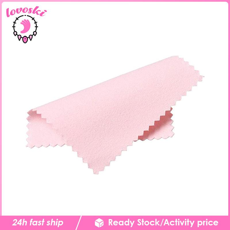 [Lovoski] Bộ 10 Khăn Lau Chùi Đánh Bóng Trang Sức Nhẫn Bạc