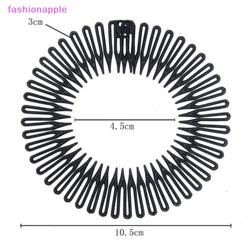 Băng Đô Cài Tóc Bằng Nhựa Đính Đá Có Răng Lược Linh Hoạt