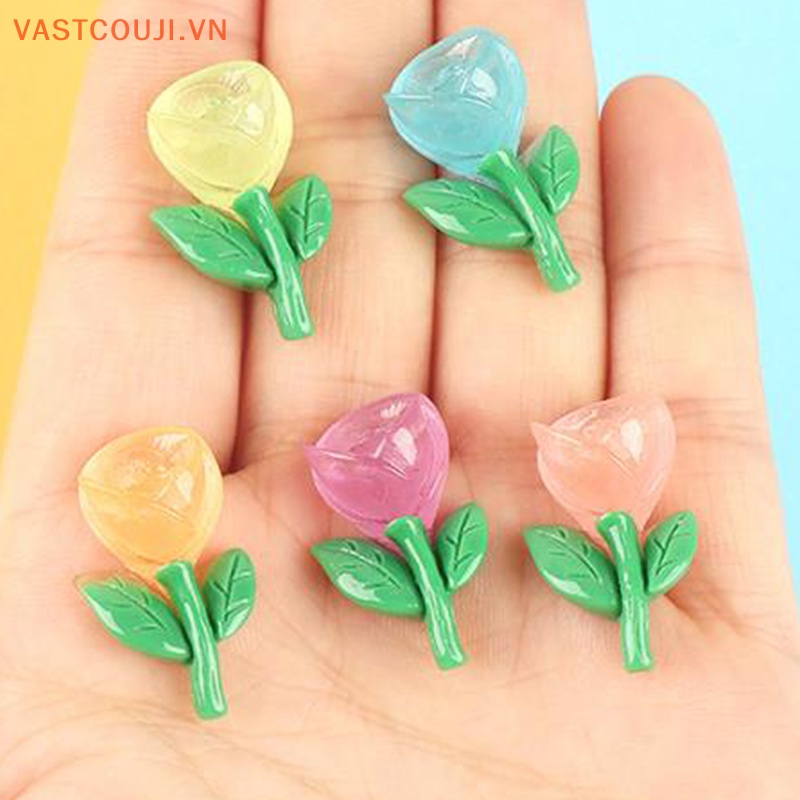Set 10 Mô Hình Hoa Tulip Phát Quang Đẹp Mắt Dùng Để Trang Trí