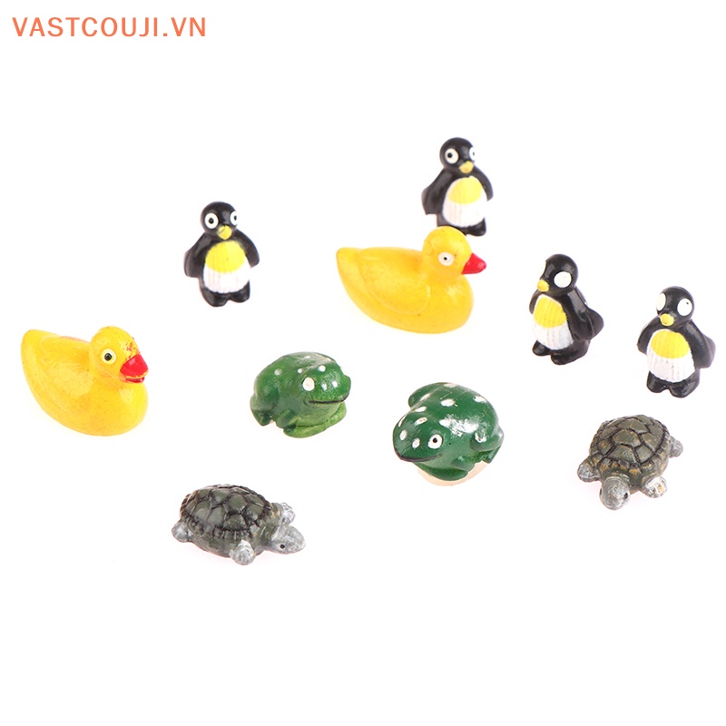 Set 10 Tượng Rùa Mini Bằng Nhựa Resin Dễ Thương Dùng Để Trang Trí