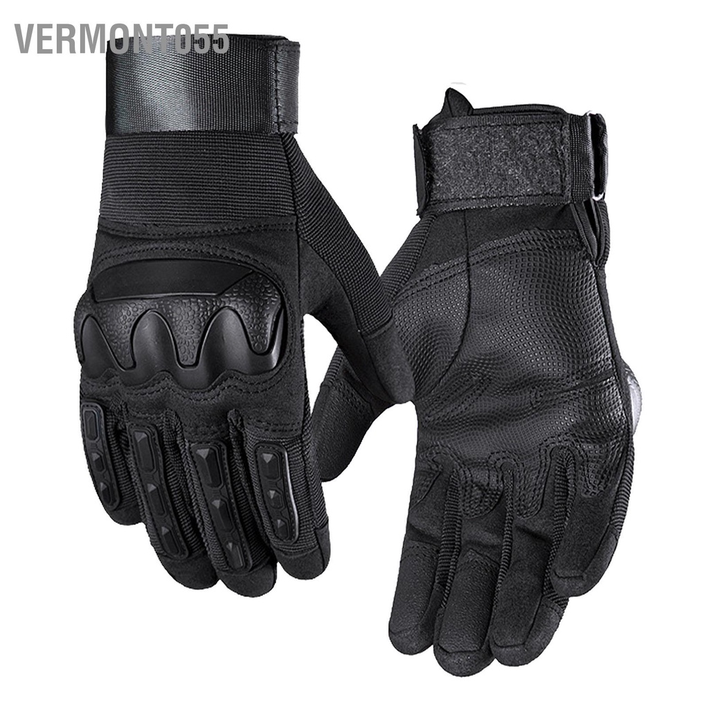 Vermont055 1 Full Ngón Cứng Gù Găng Tay Màn Hình Cảm Ứng Xe Máy Đạp Cho Chụp Ngoài Trời Huấn Luyện Công Việc Thể Thao