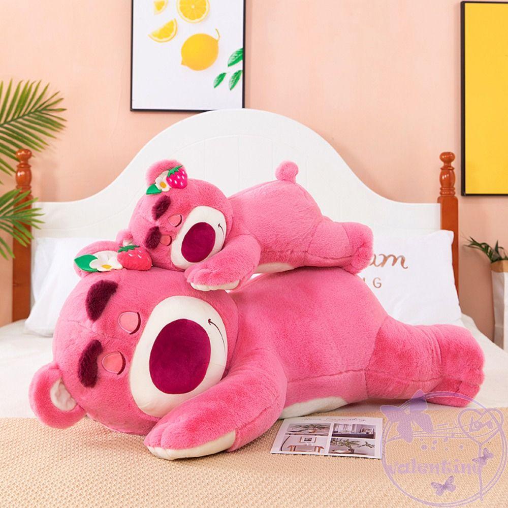 Gối Nhồi Bông Hình Gấu Dâu Tây Dễ Thương Trang Trí Nhà Cửa